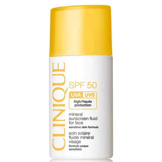 Mineral sunscreen fluid for face