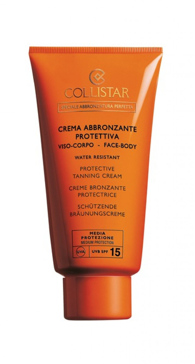 Crema abbronzante protettiva spf15