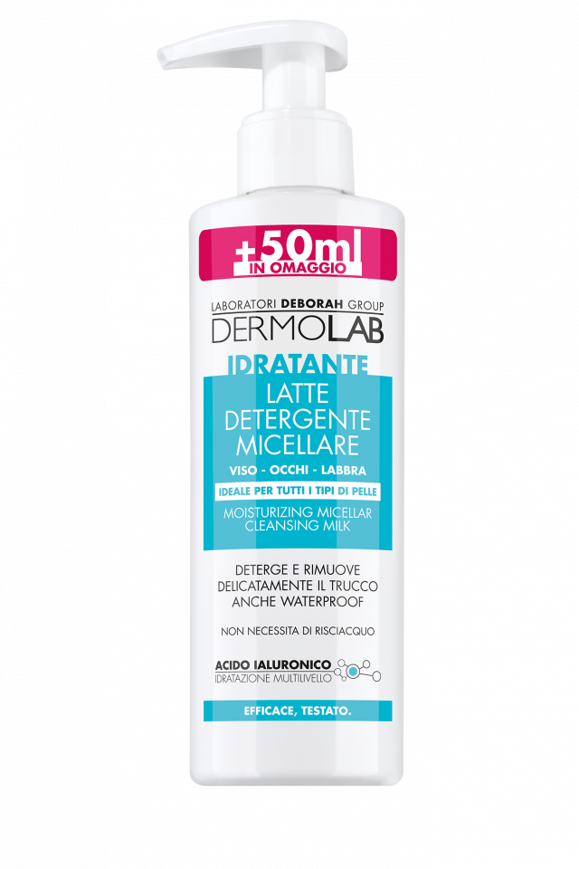 Latte detergente micellare idratante