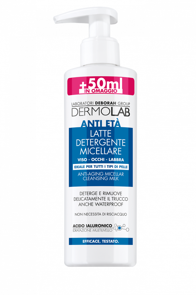 Latte detergente micellare anti eta'